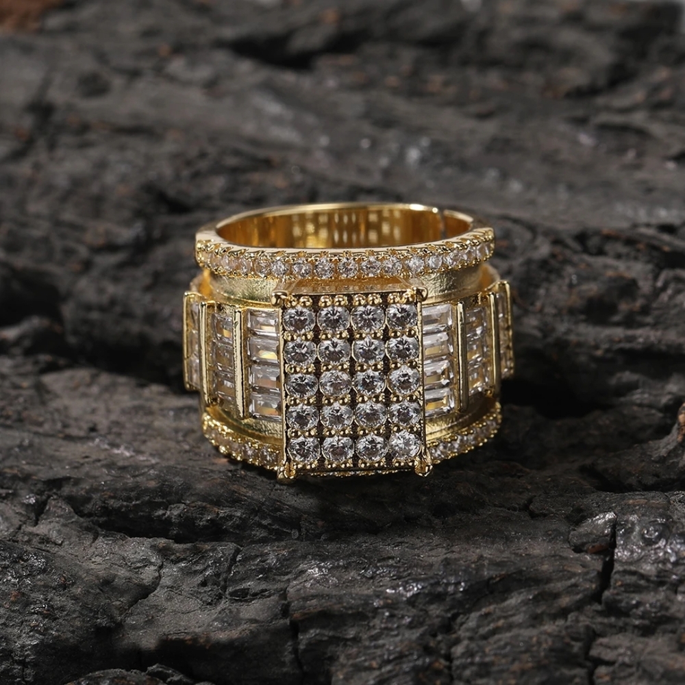 Elegant Gold and Lab Diamond Ring